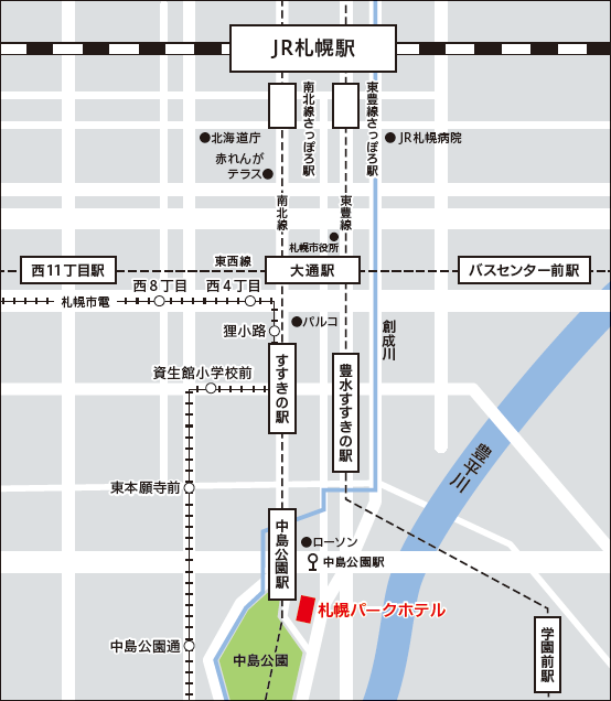 札幌パークホテル地図