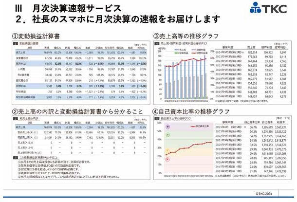 月次決算速報サービス