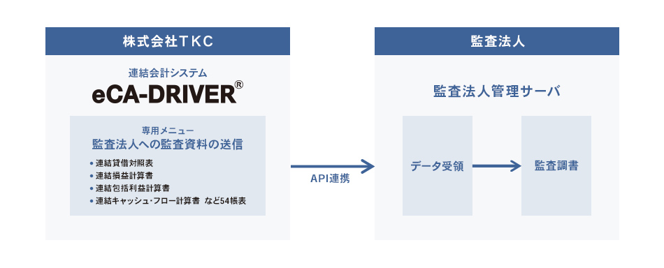 監査法人への資料提供用API連携機能