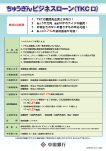 ちゅうぎんビジネスローン（TKCロ）