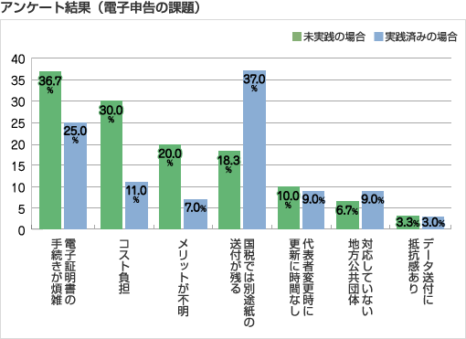 アンケート結果(電子申告の課題)